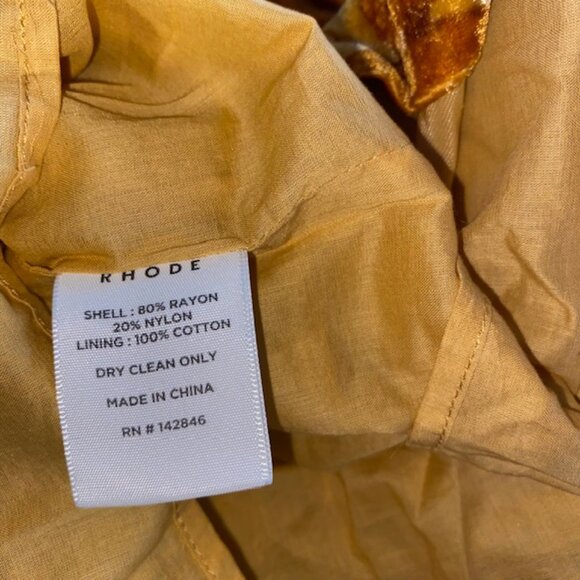NWT Rhode Fall Foliage Zadie Dress - Women's Size 2, keyhole, soft, elegant - Picture 10 of 11